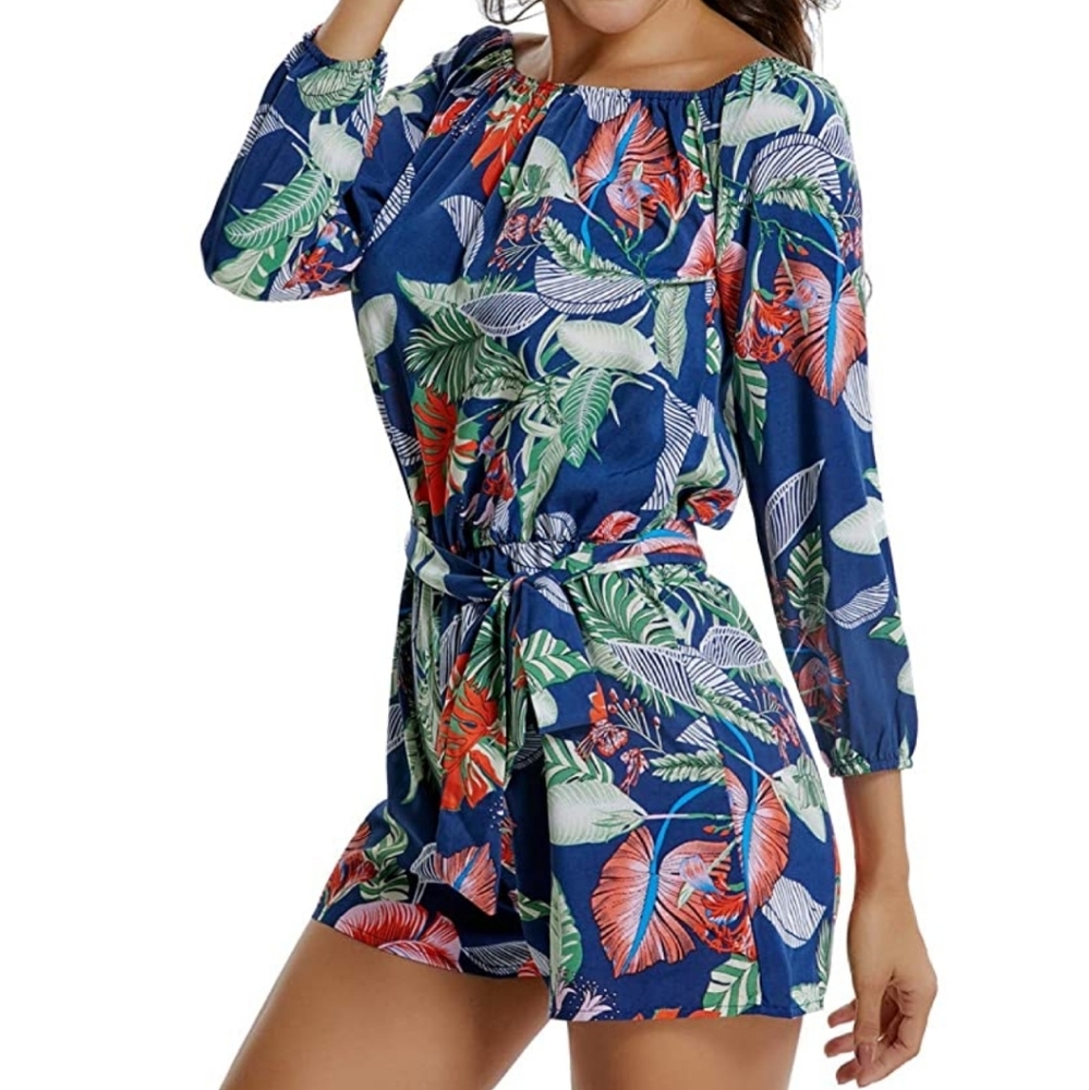 Floral printed romper